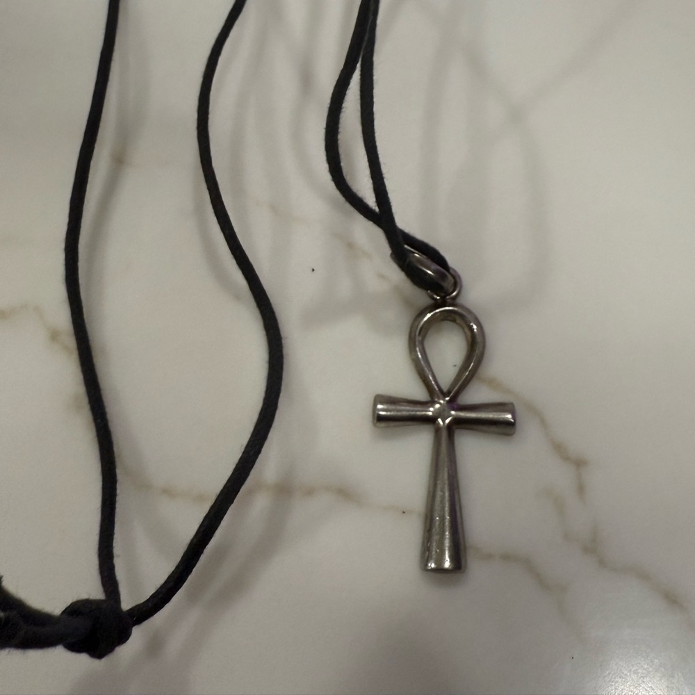 Silver 925 Ankh Pendant Necklace